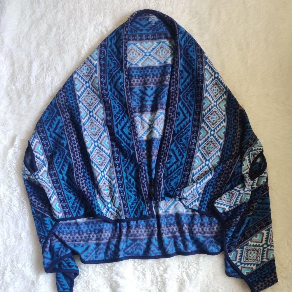 Cuddl Duds Fleecewear Blanket Shawl Boho Print Super Soft Wrap Leisure L/XL